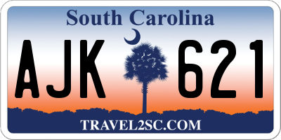 SC license plate AJK621