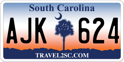 SC license plate AJK624