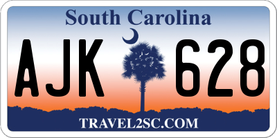 SC license plate AJK628