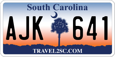 SC license plate AJK641