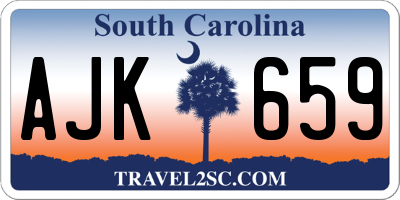 SC license plate AJK659