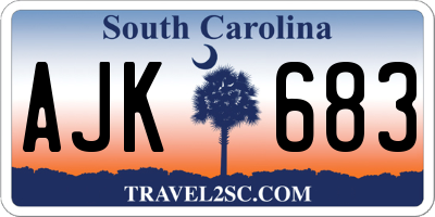 SC license plate AJK683