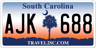 SC license plate AJK688