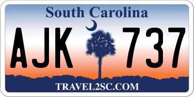 SC license plate AJK737