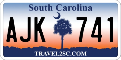 SC license plate AJK741