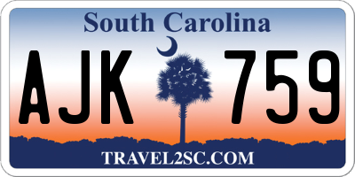 SC license plate AJK759