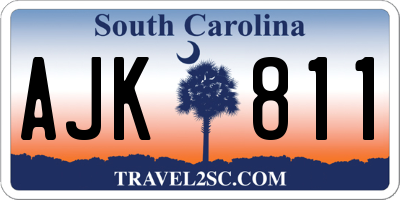 SC license plate AJK811