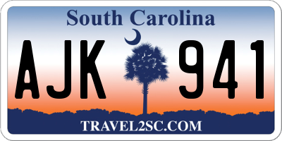 SC license plate AJK941