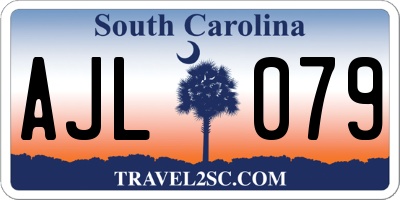 SC license plate AJL079
