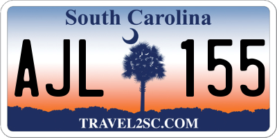SC license plate AJL155