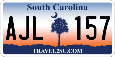 SC license plate AJL157