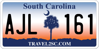 SC license plate AJL161