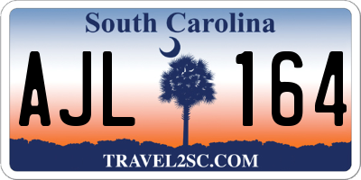 SC license plate AJL164