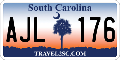 SC license plate AJL176