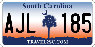 SC license plate AJL185