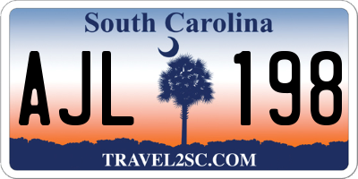 SC license plate AJL198
