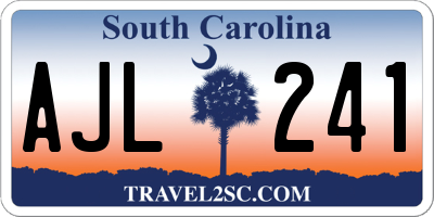 SC license plate AJL241