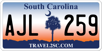 SC license plate AJL259