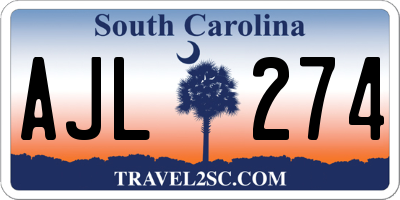 SC license plate AJL274