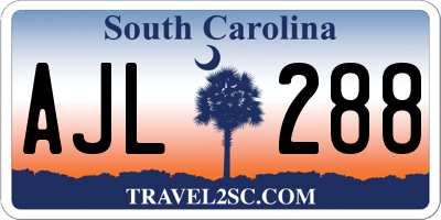 SC license plate AJL288