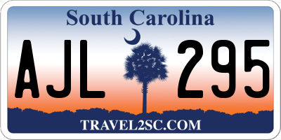 SC license plate AJL295