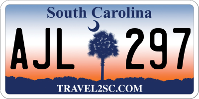 SC license plate AJL297
