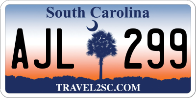 SC license plate AJL299