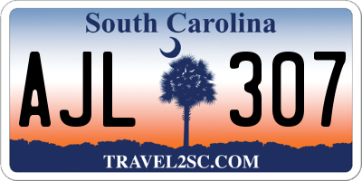 SC license plate AJL307
