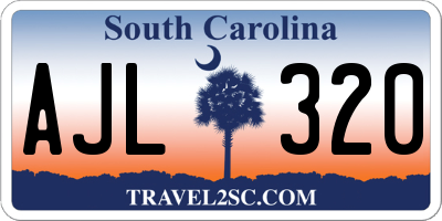 SC license plate AJL320