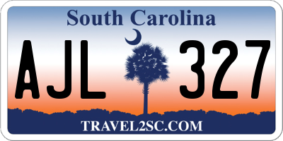 SC license plate AJL327