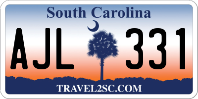 SC license plate AJL331