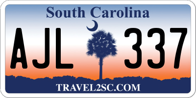 SC license plate AJL337