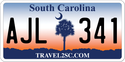 SC license plate AJL341