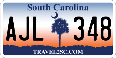 SC license plate AJL348