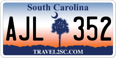 SC license plate AJL352