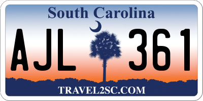 SC license plate AJL361