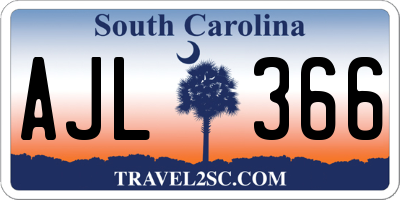 SC license plate AJL366