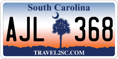 SC license plate AJL368