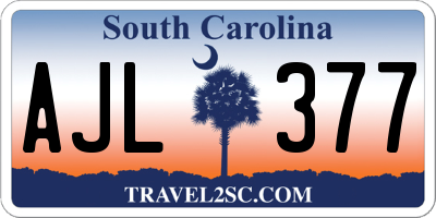 SC license plate AJL377
