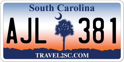 SC license plate AJL381