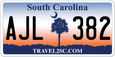 SC license plate AJL382
