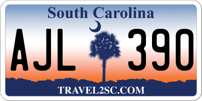 SC license plate AJL390