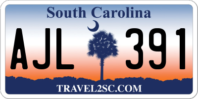 SC license plate AJL391