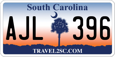 SC license plate AJL396