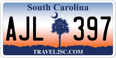 SC license plate AJL397