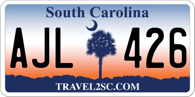 SC license plate AJL426
