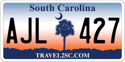 SC license plate AJL427