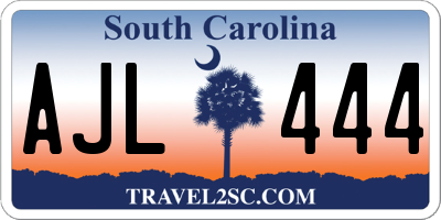 SC license plate AJL444