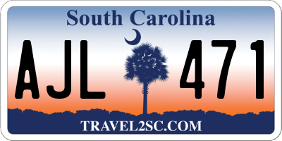 SC license plate AJL471