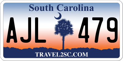 SC license plate AJL479